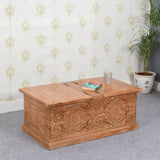 Artwork Mango Wood Coffee Table/blanket Box