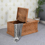 Artwork Mango Wood Coffee Table/blanket Box