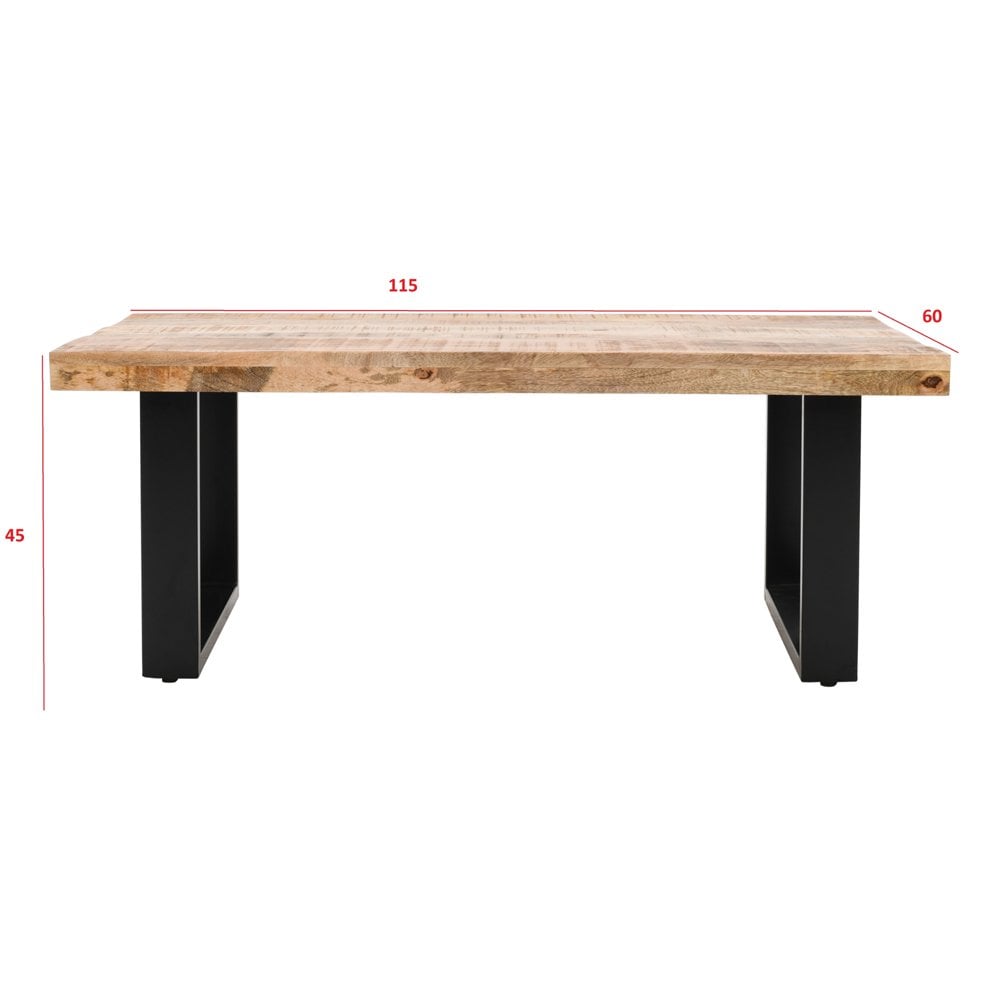 Surrey Solid Wood & Metal Coffee Table