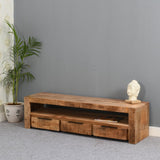Surrey Solid Wood Large Tvc With 3 Drawers