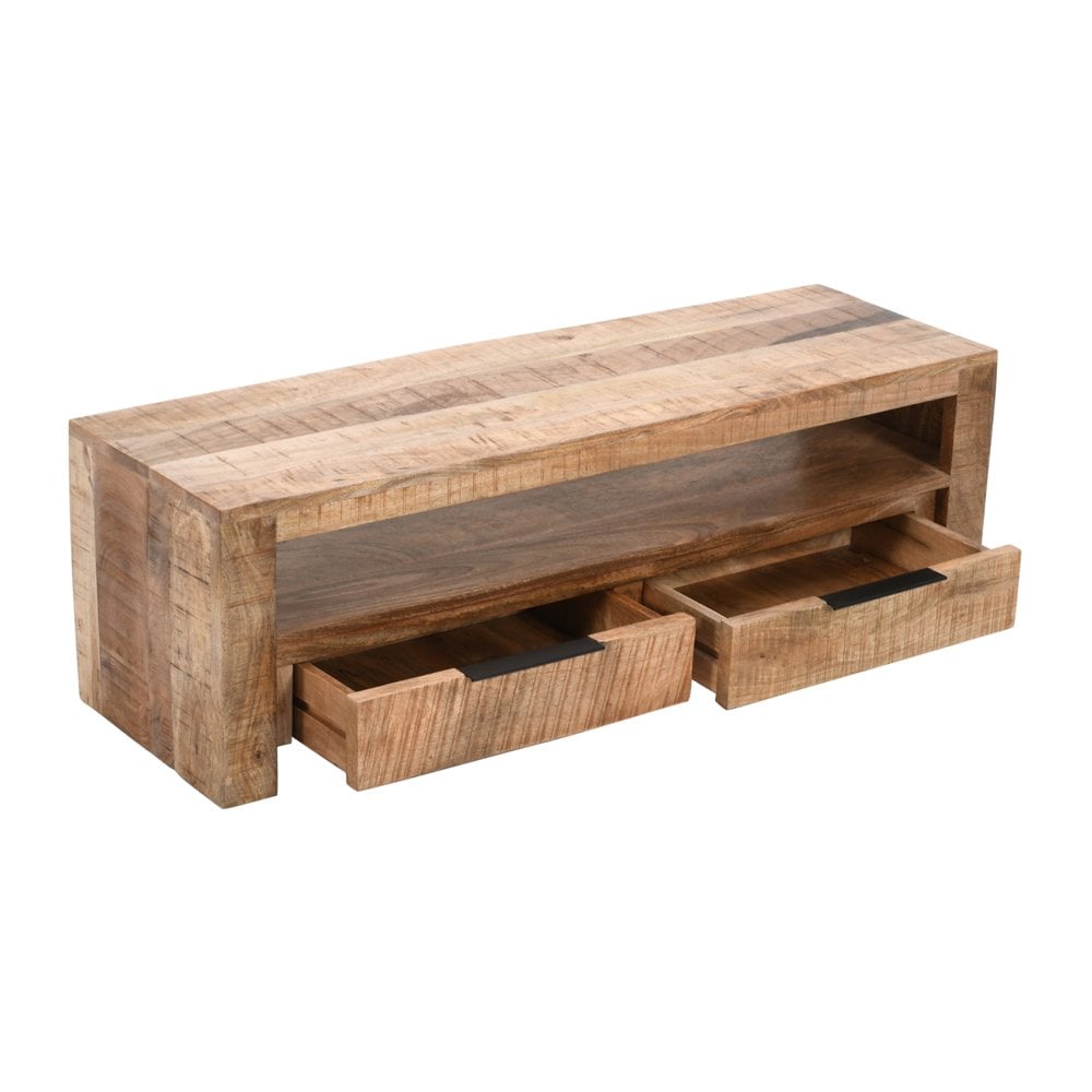 Surrey Solid Wood Tv Stand With 2 Drawers
