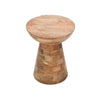 Surrey Solid Wood Round Side Table Mushroom Style