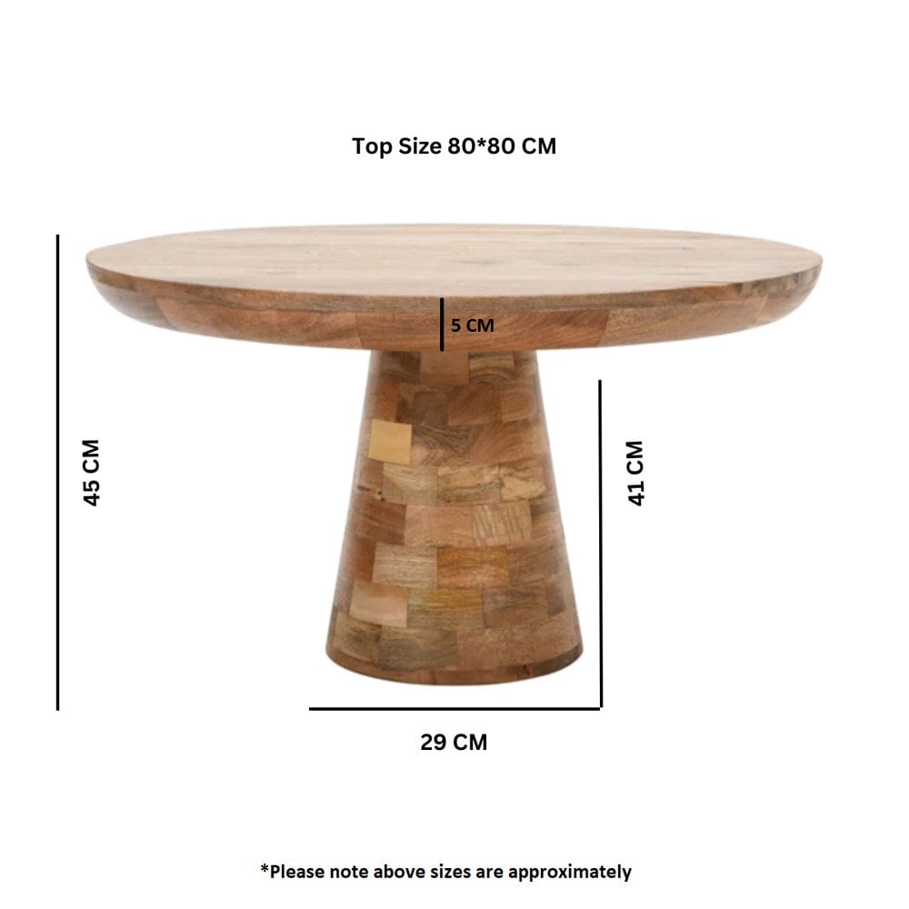Surrey Solid Wood Coffee Table Mushroom Style