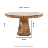 Surrey Solid Wood Coffee Table Mushroom Style