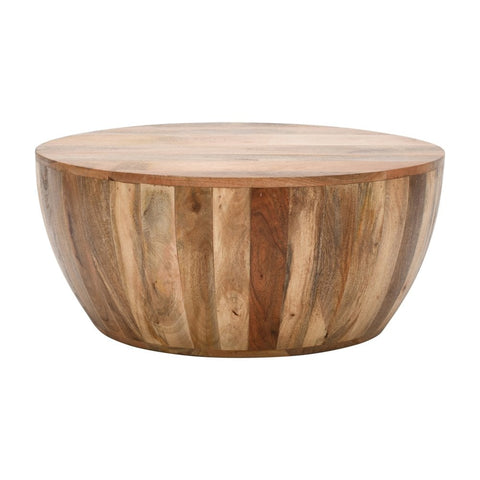 Surrey Solid Wood Drum Coffee Table