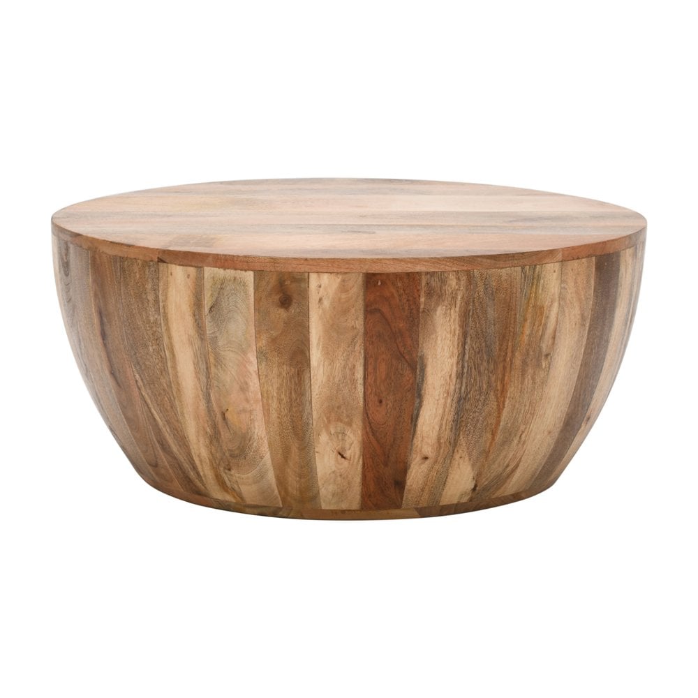 Surrey Solid Wood Drum Coffee Table