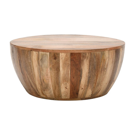 Surrey Solid Wood Drum Coffee Table