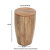 Surrey Solid Wood Drum Side Table