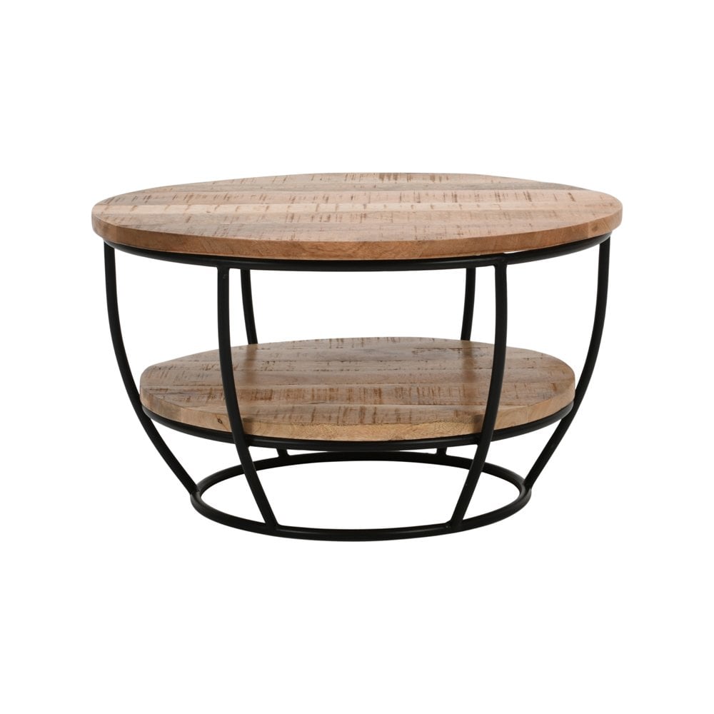 Surrey Solid Wood & Metal Coffee Table With Shelf