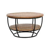 Surrey Solid Wood & Metal Coffee Table With Shelf