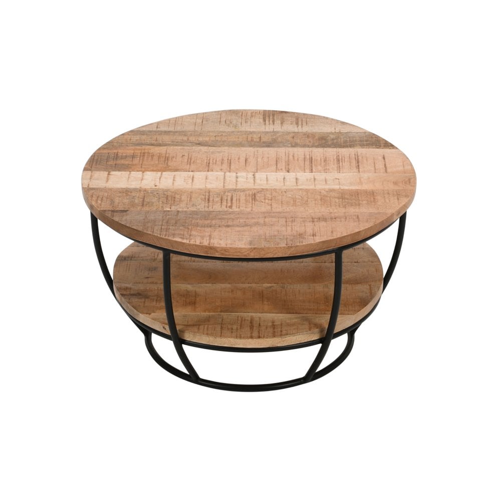 Surrey Solid Wood & Metal Coffee Table With Shelf