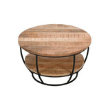 Surrey Solid Wood & Metal Coffee Table With Shelf