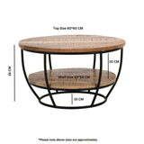 Surrey Solid Wood & Metal Coffee Table With Shelf