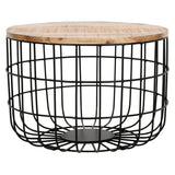 Surrey Solid Wood & Metal Wire Coffee Table