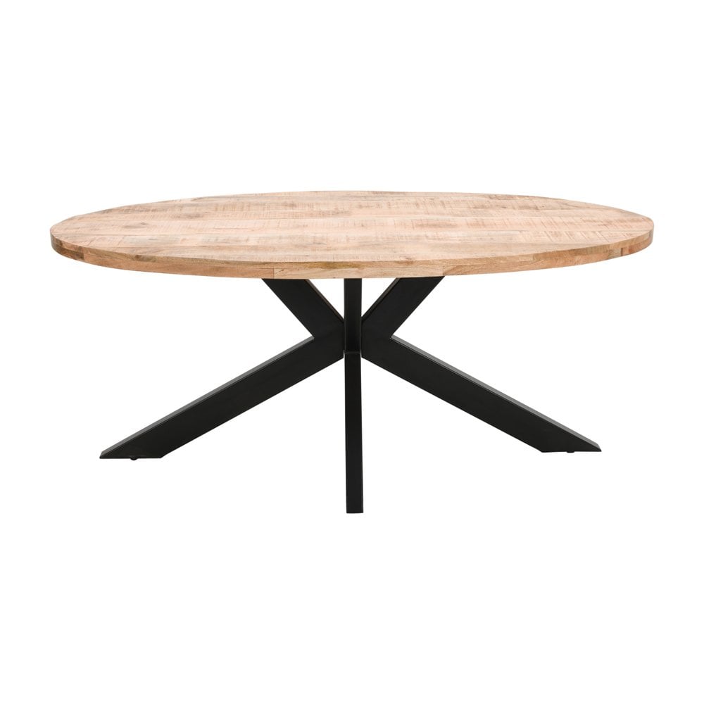 Surrey Solid Wood & Metal Oval Dining Table 6-8 Seater