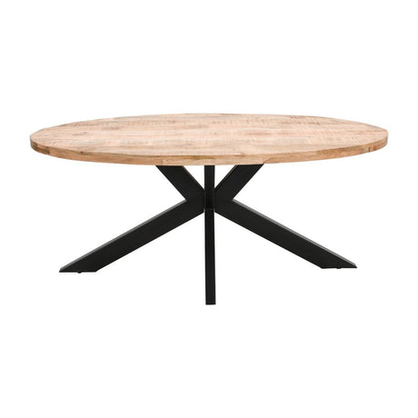 Surrey Solid Wood & Metal Oval Dining Table 6-8 Seater
