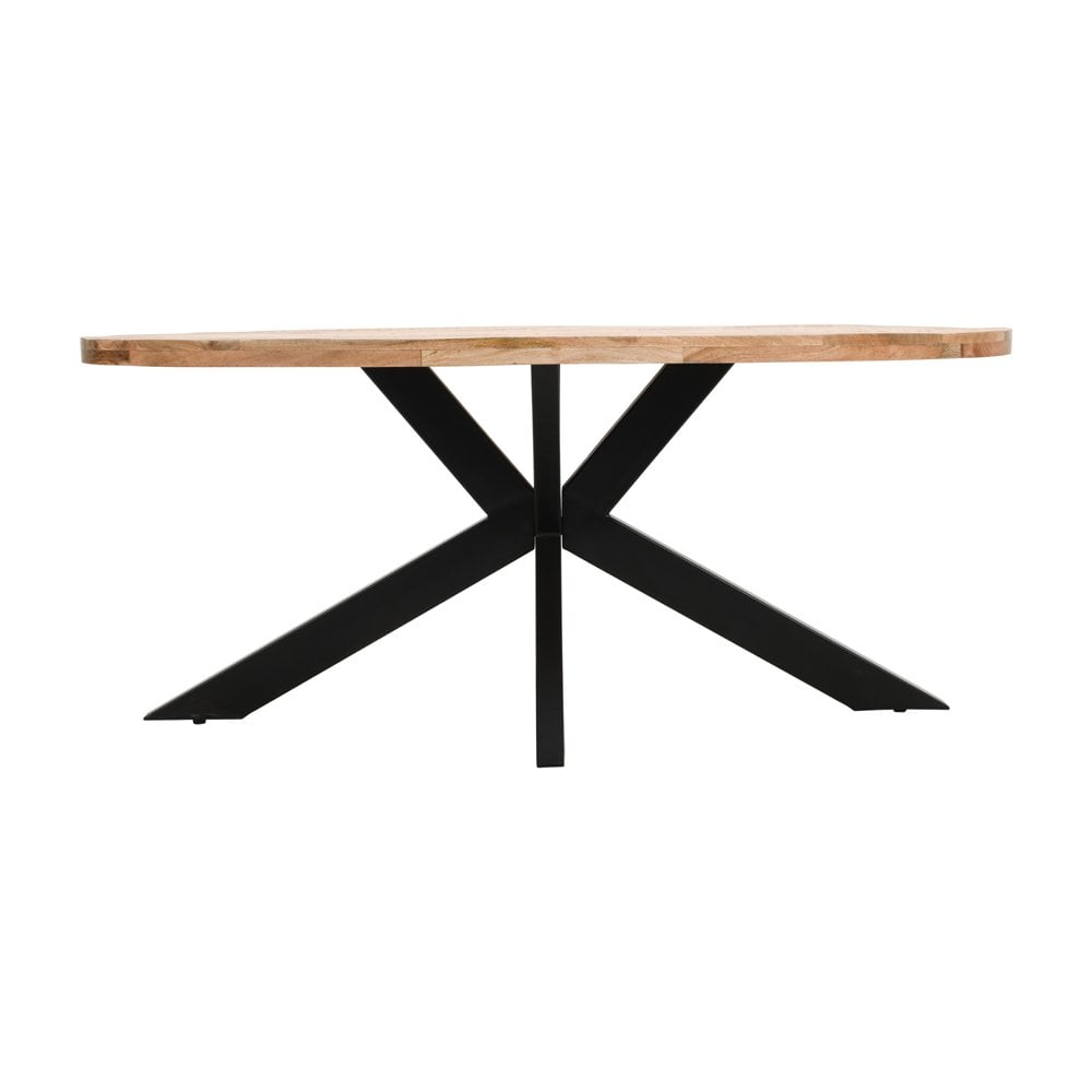 Surrey Solid Wood & Metal Oval Dining Table 6-8 Seater