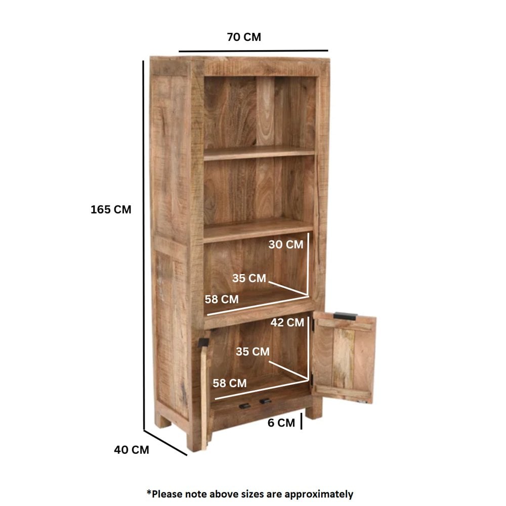 Surrey Solid Wood Bookcase With Doors