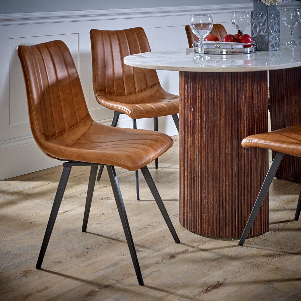 Opal Mango Wood Dining Table 170cm With Marble Top