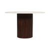 Opal Mango Wood Dining Table Round With Marble Top