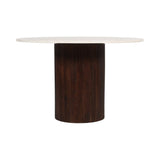 Opal Mango Wood Dining Table Round With Marble Top