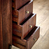 Opal Mango Wood Wide Chest Of Drawers With Marble Top & Metal Legs