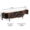 Opal Mango Wood Tv Cabinet With Marble Top & Metal Legs