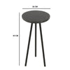 Opal Side Table With Black Marble Top & Metal Legs