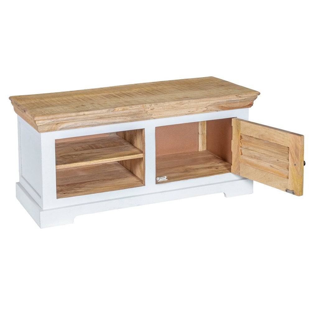 Alfie Wood Tv Cabinet/Bench/Shoe Rack Upto 43"