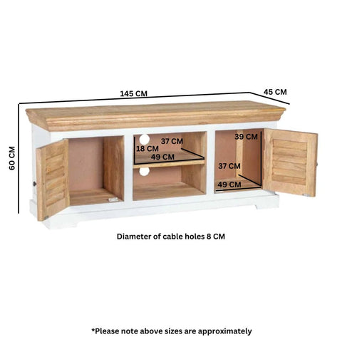 Alfie Tv Cabinet Upto 57" Solid Mango Wood