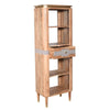 Wilton Acacia Wood 1 Drawers Slim Bookcase