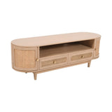 Valencia Cane & Mango Wood 2 Drawers And 2 Door Tv Cabinet