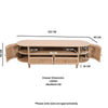 Valencia Cane & Mango Wood 2 Drawers And 2 Door Tv Cabinet