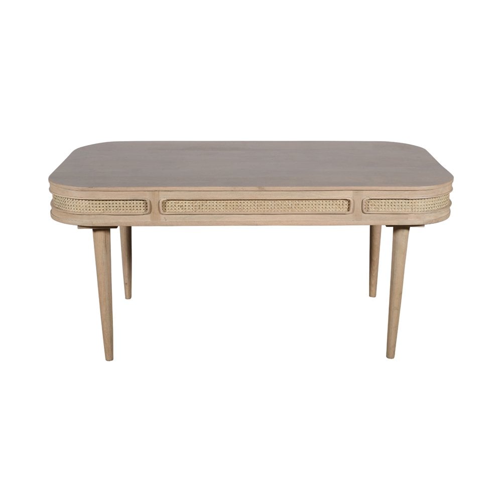 Valencia Cane & Mango Wood Dining Table 6 Seater