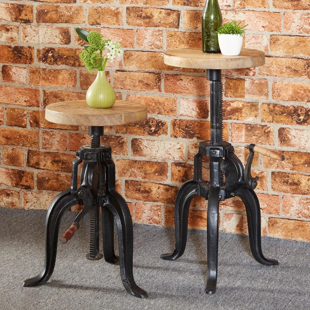 Cosmo Industrial Small Crank Table