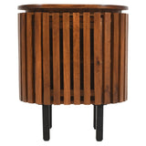 Slatted Mango Wood Bedside Table