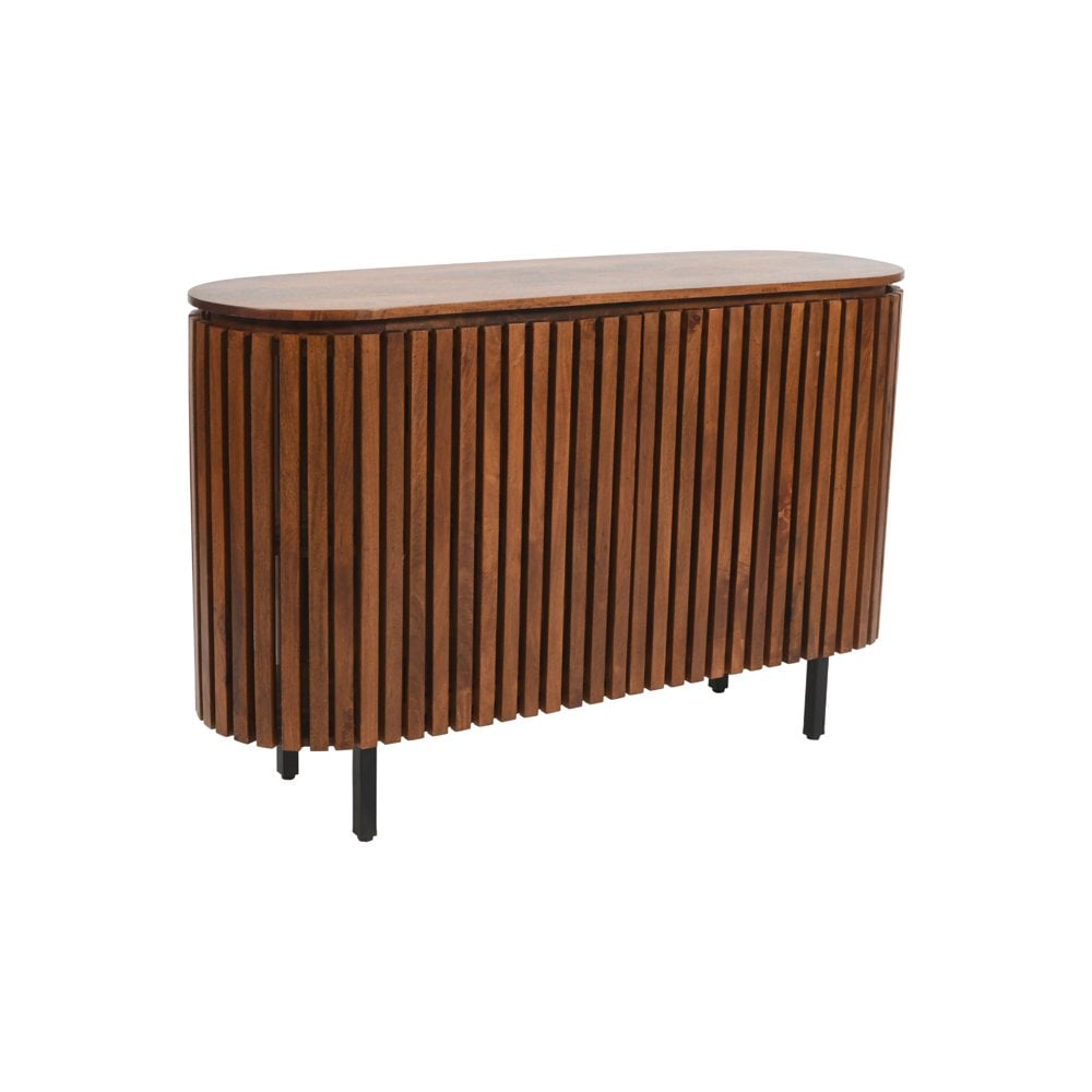 Slatted Mango Wood Large 2 Doors Sideboard