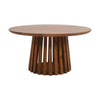 Slatted Mango Wood Round Coffee Table 80cm