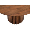 Slatted Mango Wood Round Dining Table 4 To 6 Seater