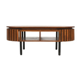 Slatted Mango Wood Rectangular Coffee Table