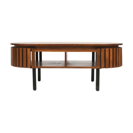 Slatted Mango Wood Rectangular Coffee Table