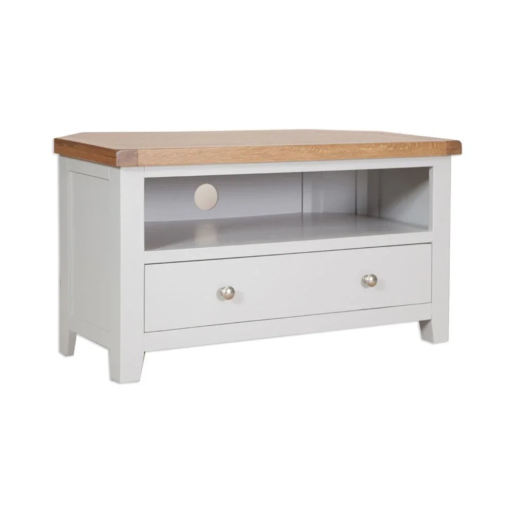 Melbourne French Grey Corner Tv Cabinet