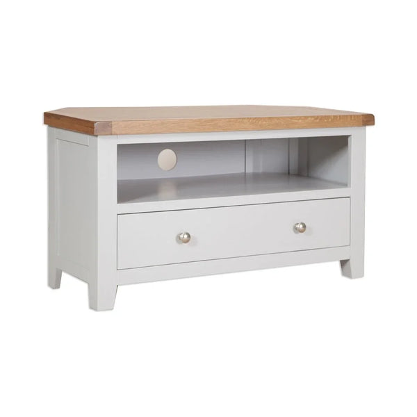 Melbourne French Grey Corner Tv Cabinet
