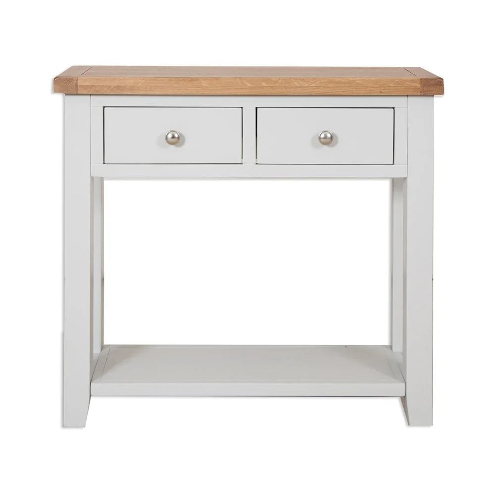 Melbourne French Grey 2 Drawer Console Table