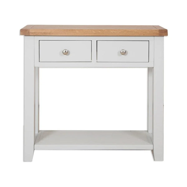 Melbourne French Grey 2 Drawer Console Table