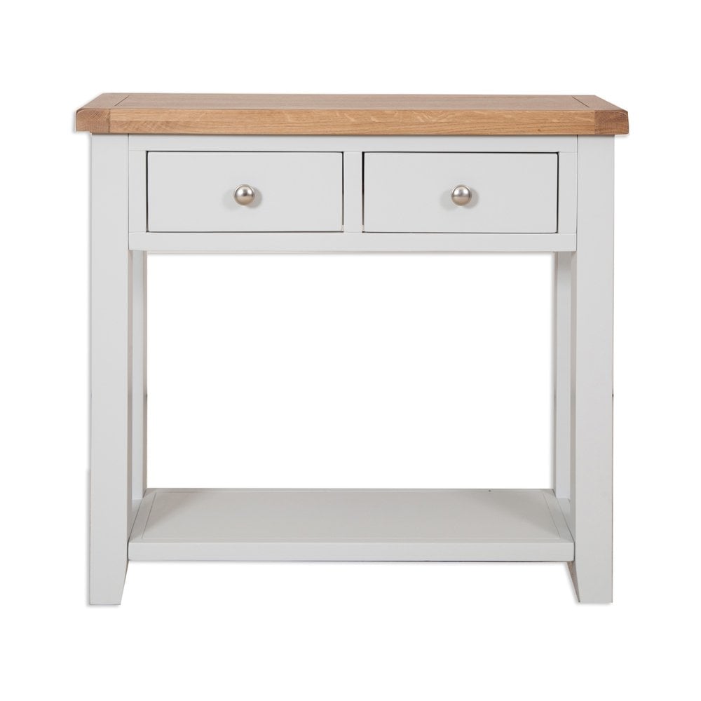 Melbourne French Grey 2 Drawer Console Table