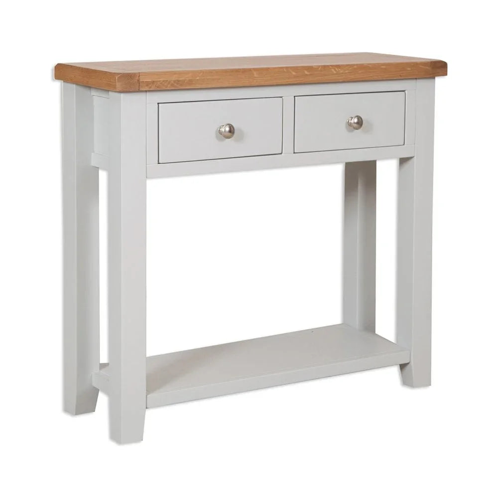 Melbourne French Grey 2 Drawer Console Table