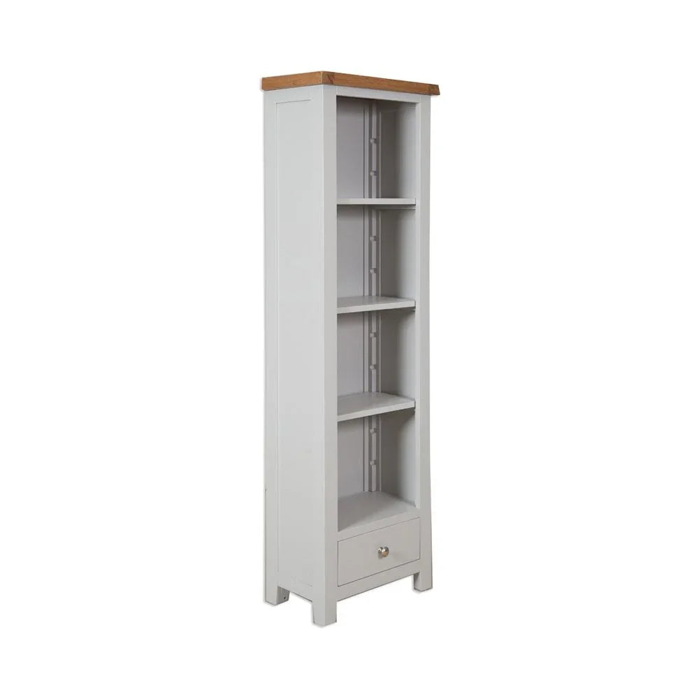 Melbourne French Grey Slim Bookcase
