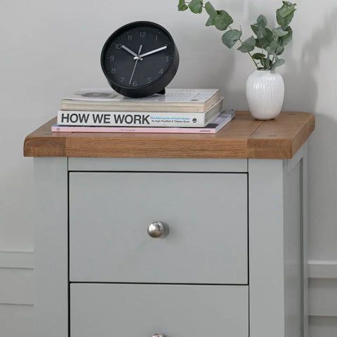 Melbourne French Grey Bedroom 5 Drawer Tall Chest