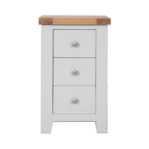 Melbourne French Grey Bedroom 3 Drawer Bedside Cabinet